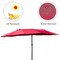 Costway 15' Market Outdoor Umbrella Double-Sided Twin Patio Umbrella with Crank Wine